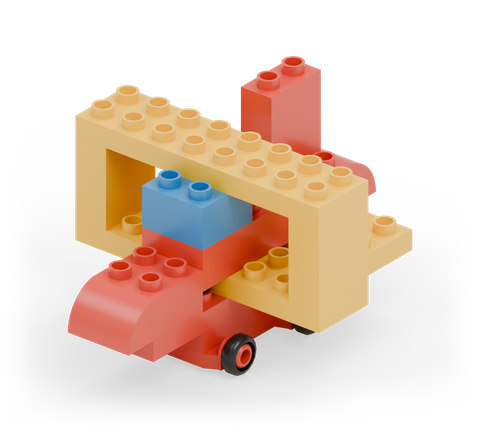 Little biplane, a brick build