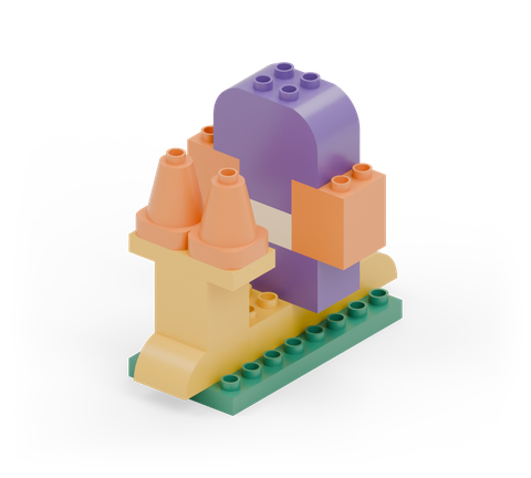 Patchwork snail, a brick build