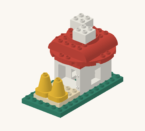 Mushroom cottage, a brick build