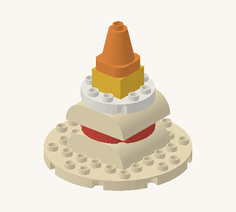 Birthday cake, a digitally rendered brick build