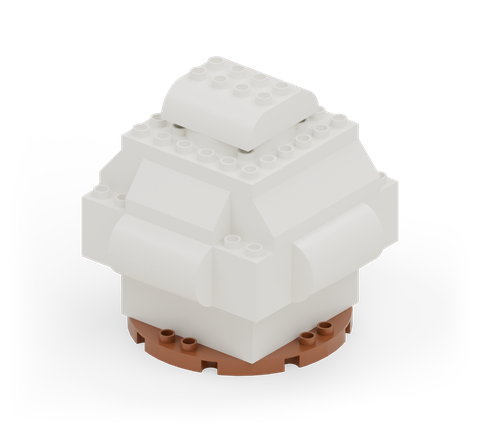 Dragon egg and hatchling, a brick build