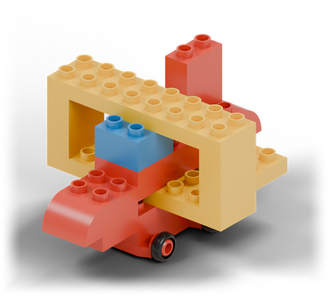 Little biplane, a brick build