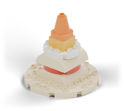 Birthday cake, a brick build