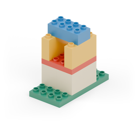 Courtyard tower, a brick build