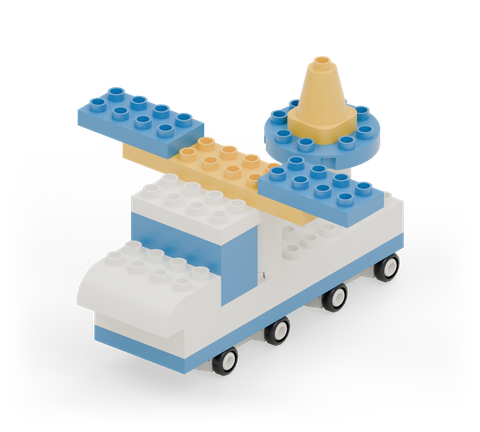 Moon rover, a brick build