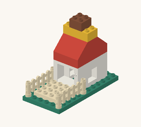Garden cottage, a digitally rendered brick build