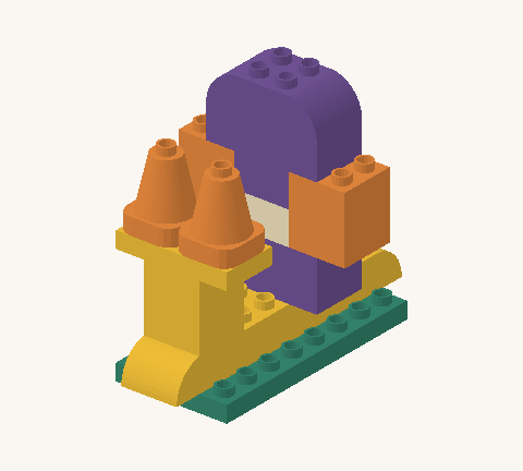 Patchwork snail, a brick build