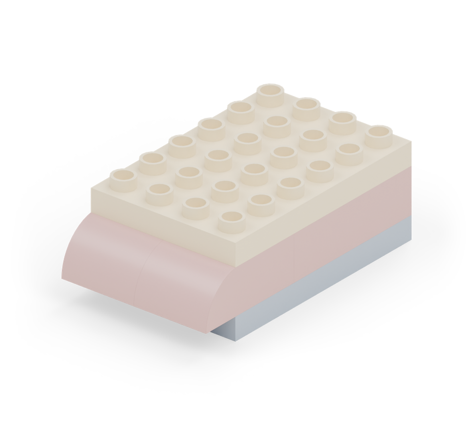 Cover the hull with the cream wide plate, lined up with the blue waterline plate.