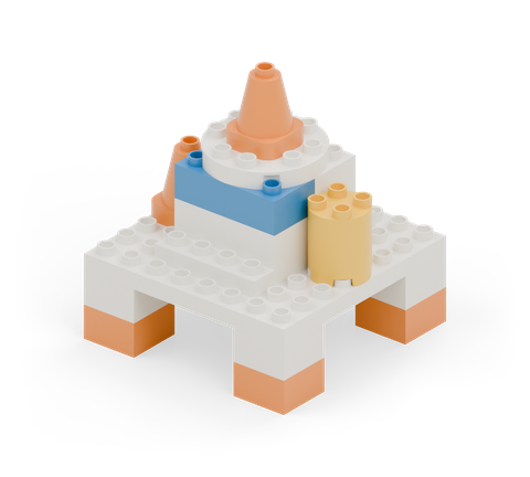 Space lander, a brick build