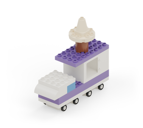 Ice-cream van, a brick build