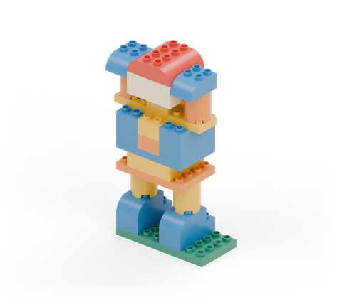 Friendly robot, a brick build