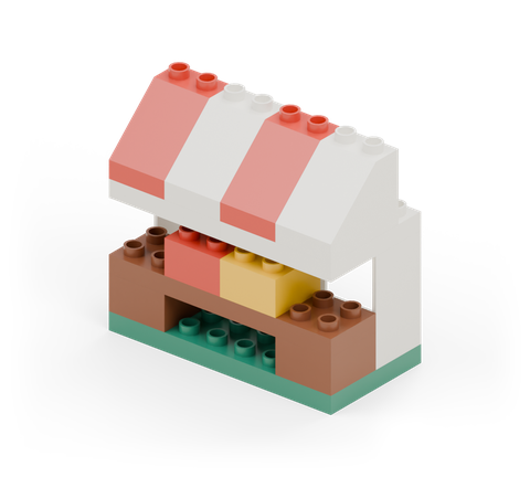 Village market stall, a brick build