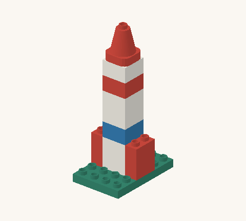 Classic rocket, a digitally rendered brick build