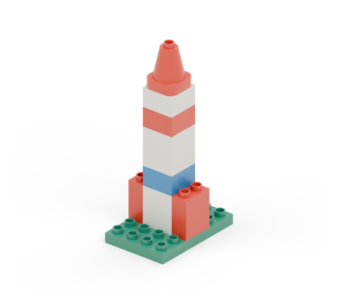 Classic rocket, a brick build