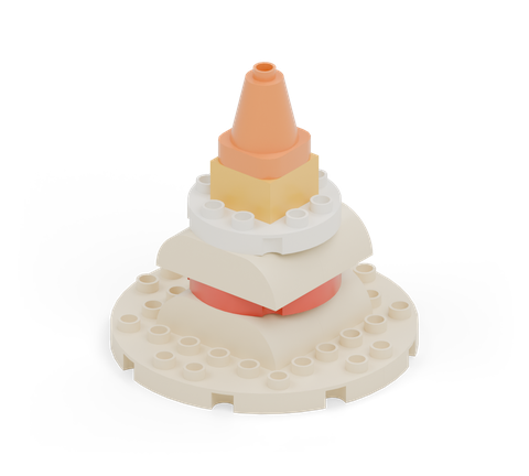 Birthday cake, a brick build