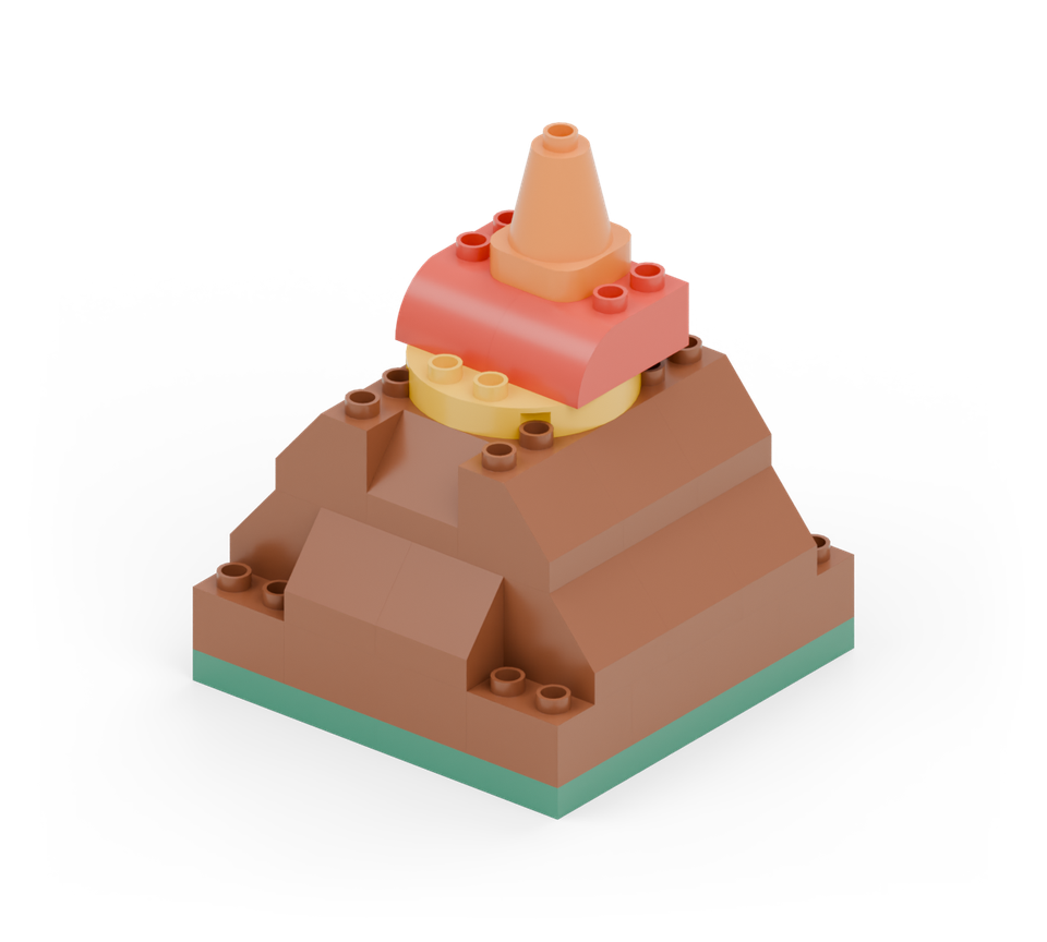 Lava-reveal volcano