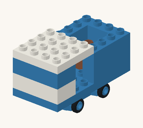 Pickup truck, a brick build