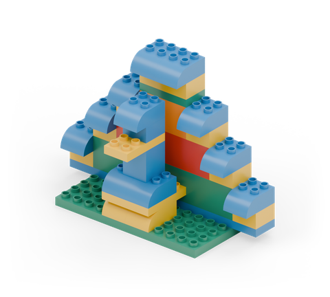 Fan-tailed peacock, a brick build