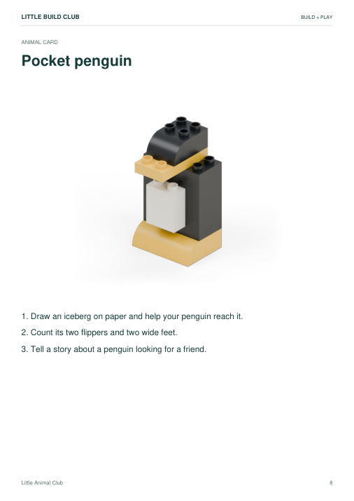 A printable activity included in Little Animal Club