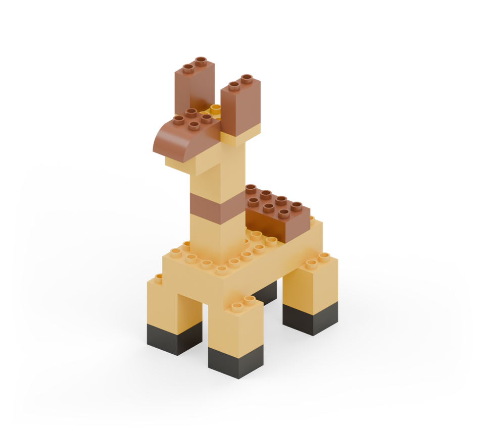 Long-neck giraffe - finished model