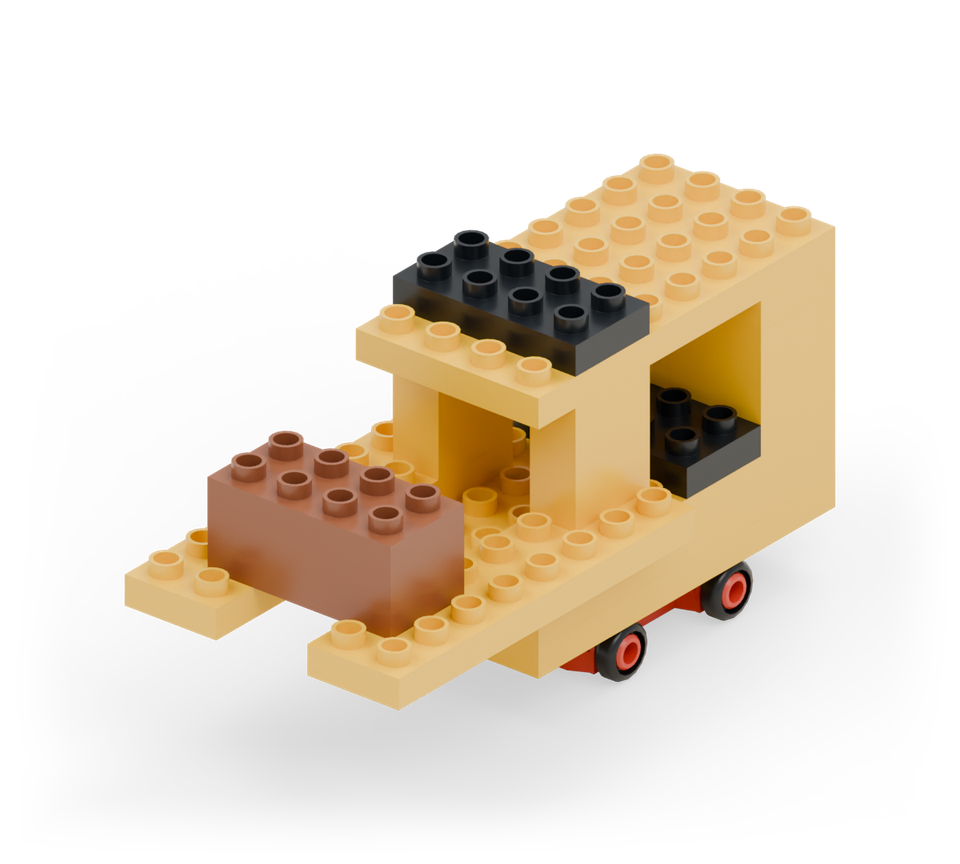 Forklift with fixed forks - finished model
