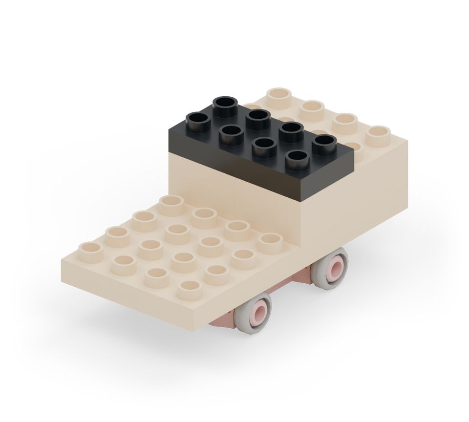 Forklift with fixed forks - step 4, new pieces in colour