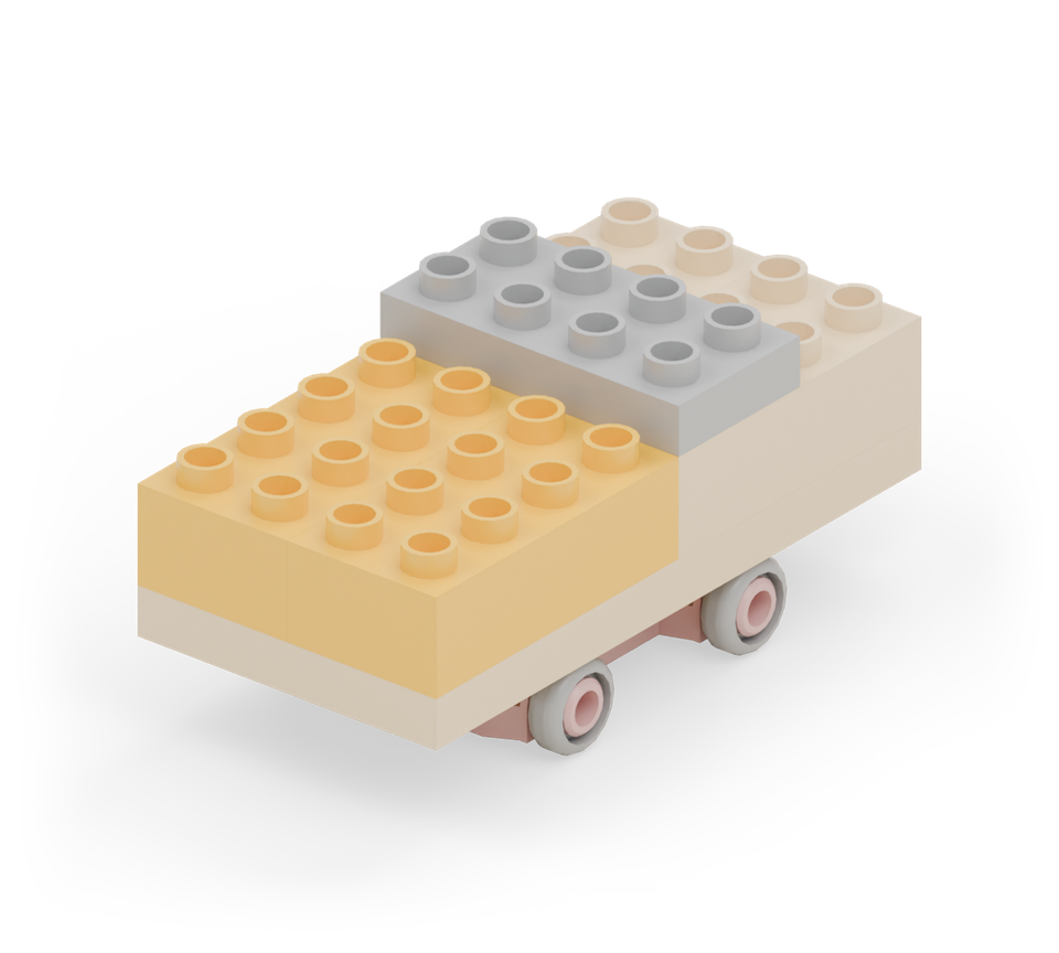 Forklift with fixed forks - step 5, new pieces in colour