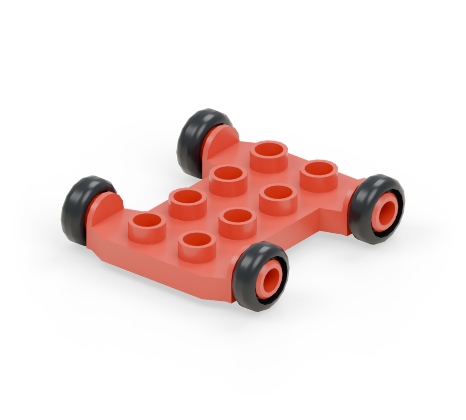 Little car - step 1, new pieces in colour