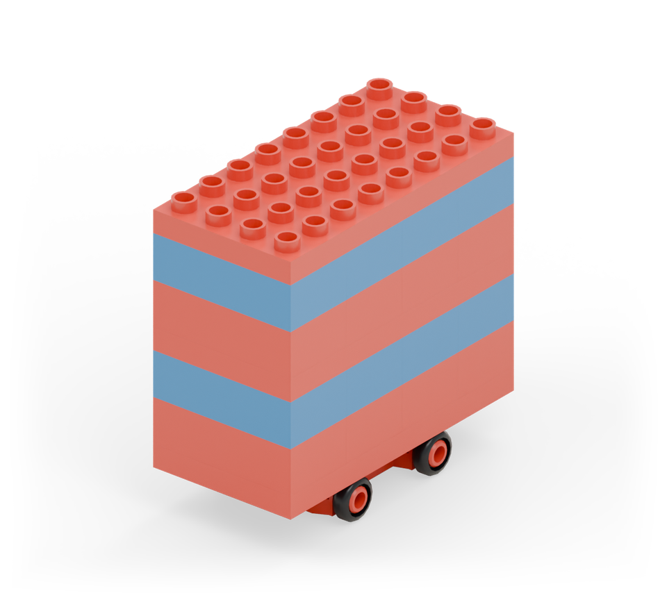 Mini double-decker bus - finished model