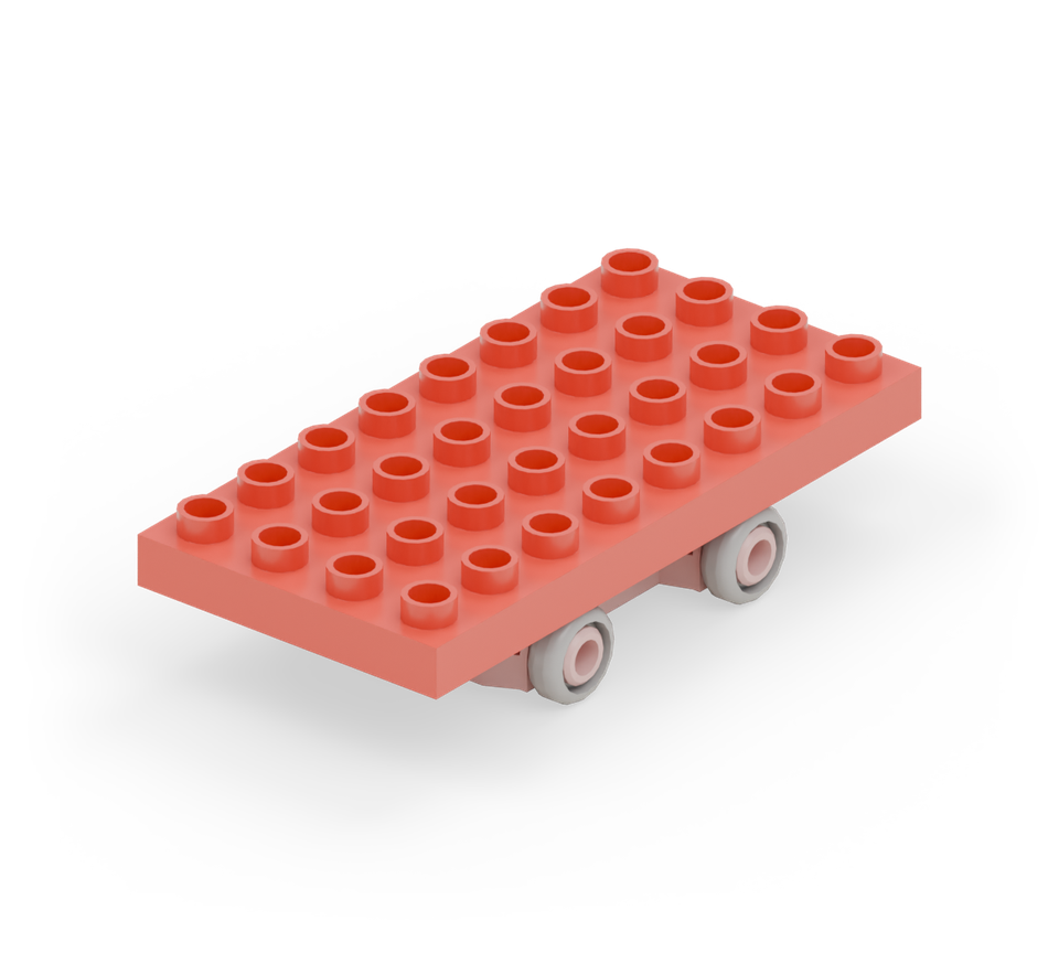 Mini double-decker bus - step 2, new pieces in colour