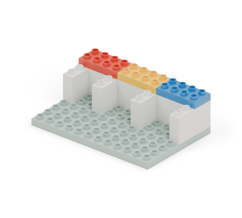 Parcel sorting depot - step 5, new pieces in colour