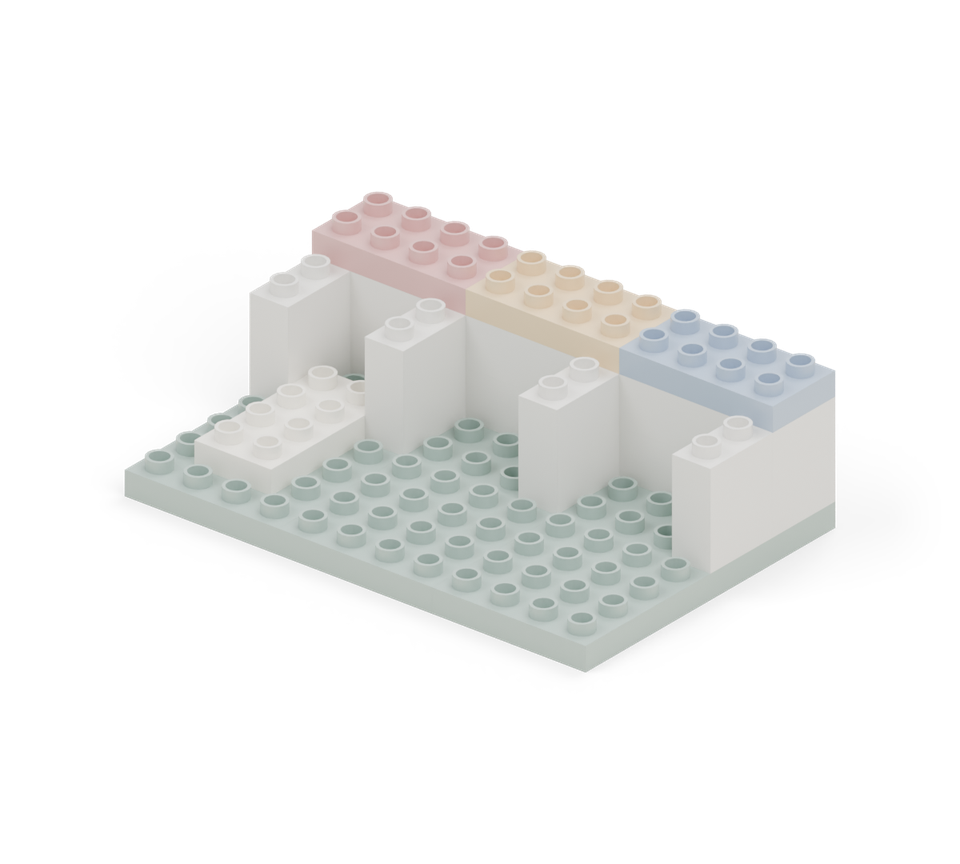 Parcel sorting depot - step 6, new pieces in colour