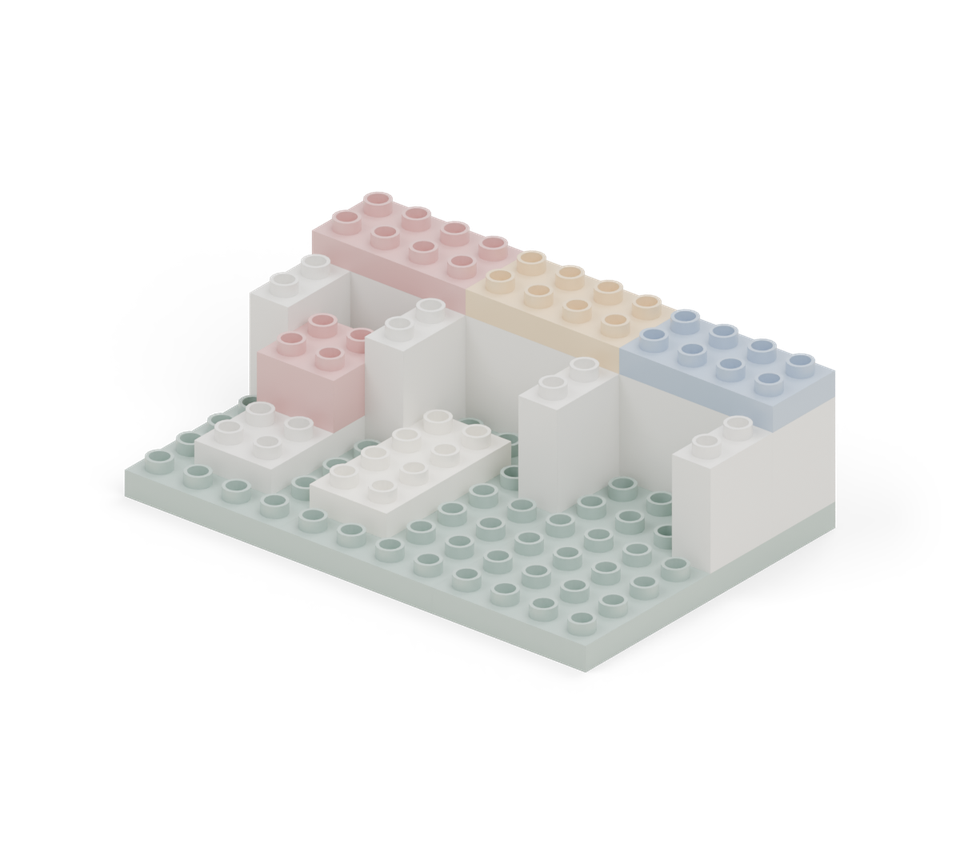 Parcel sorting depot - step 8, new pieces in colour