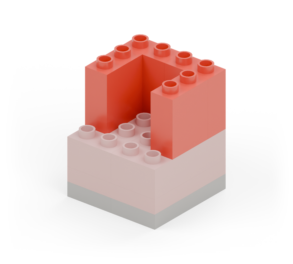 Pillar post box - step 3, new pieces in colour
