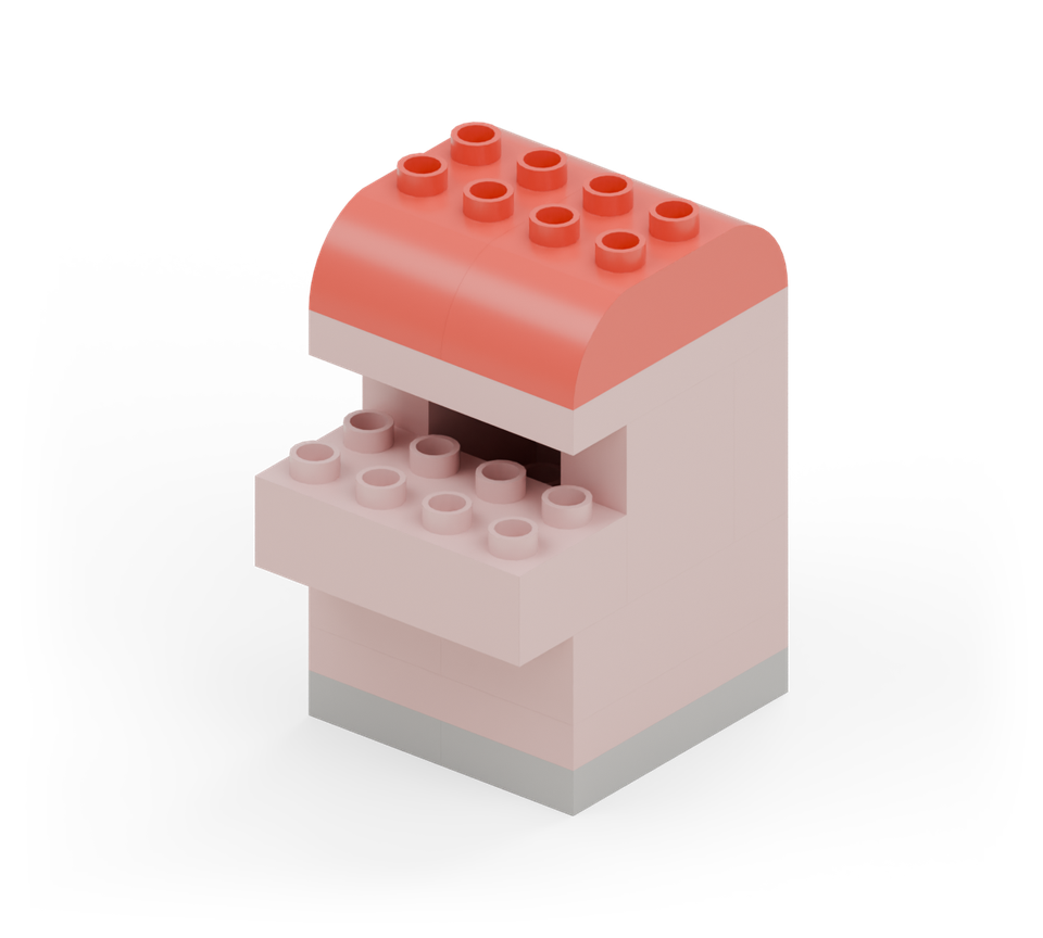 Pillar post box - step 6, new pieces in colour