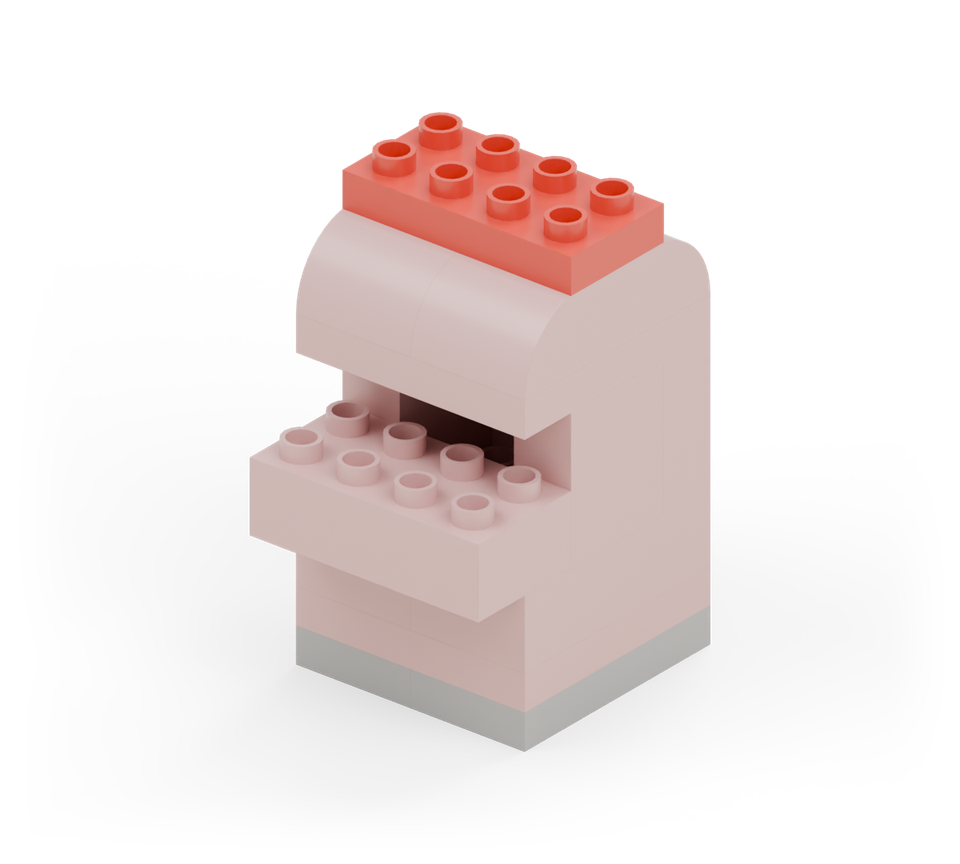 Pillar post box - step 7, new pieces in colour
