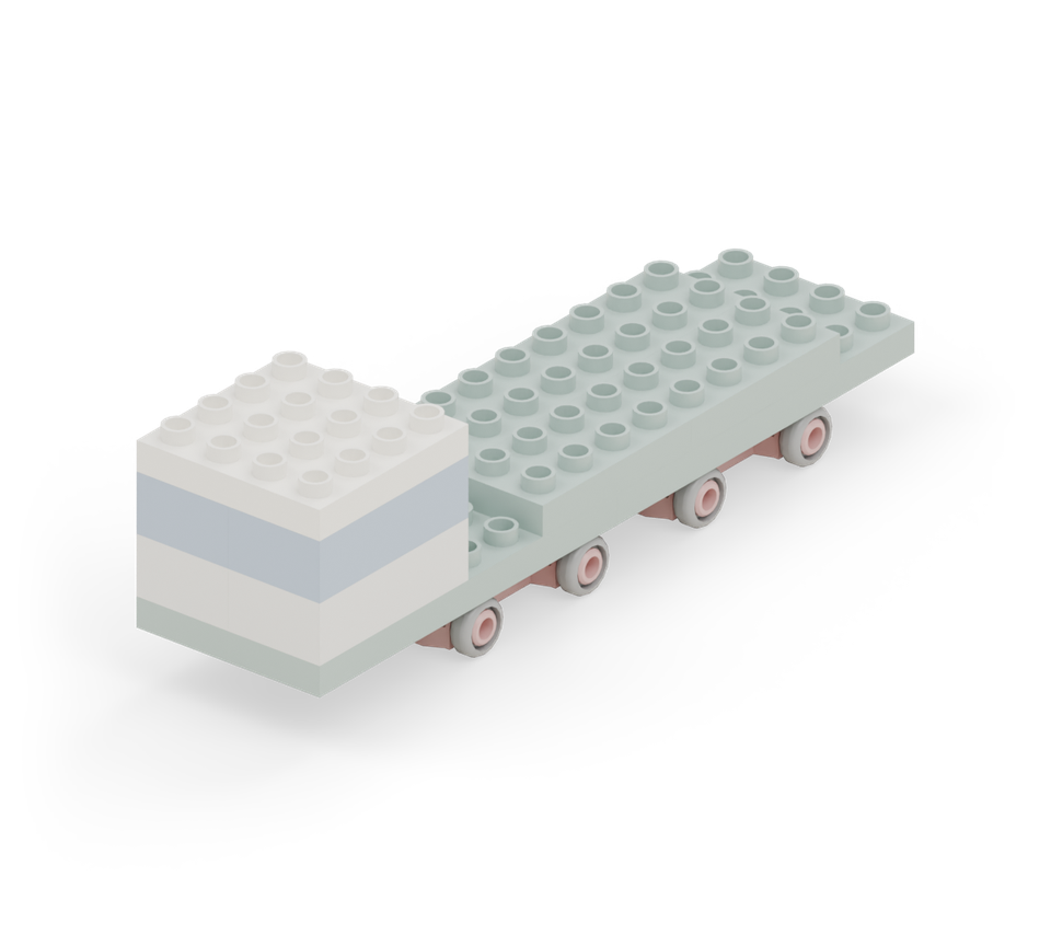Recycling lorry - step 6, new pieces in colour