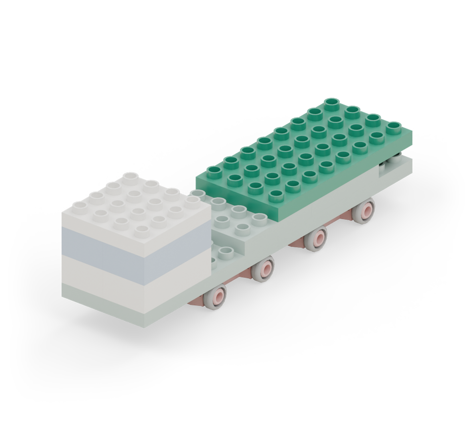 Recycling lorry - step 7, new pieces in colour