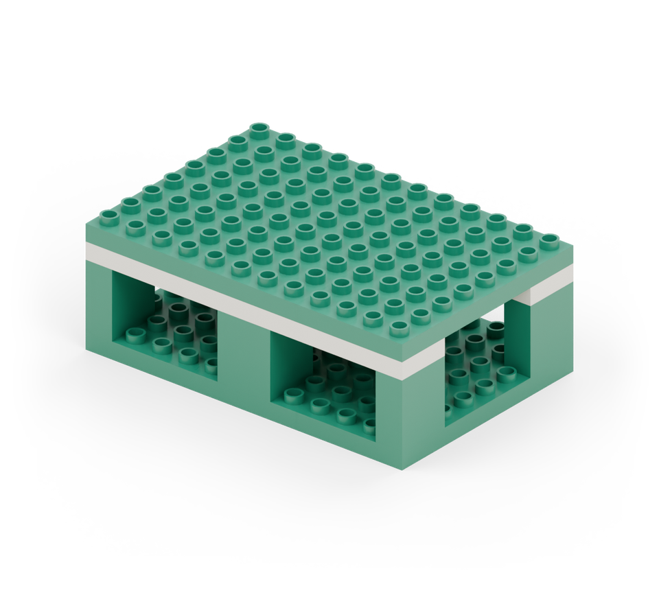 Cafe serving counter - finished model