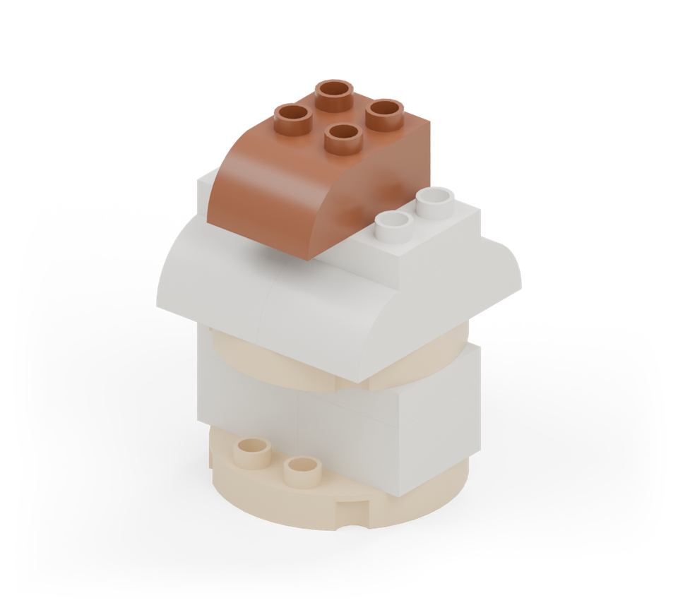 Ice-cream sundae - step 7, new pieces in colour