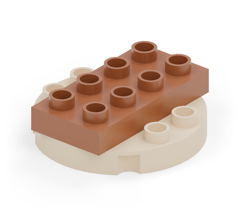 Pancake stack - step 2, new pieces in colour