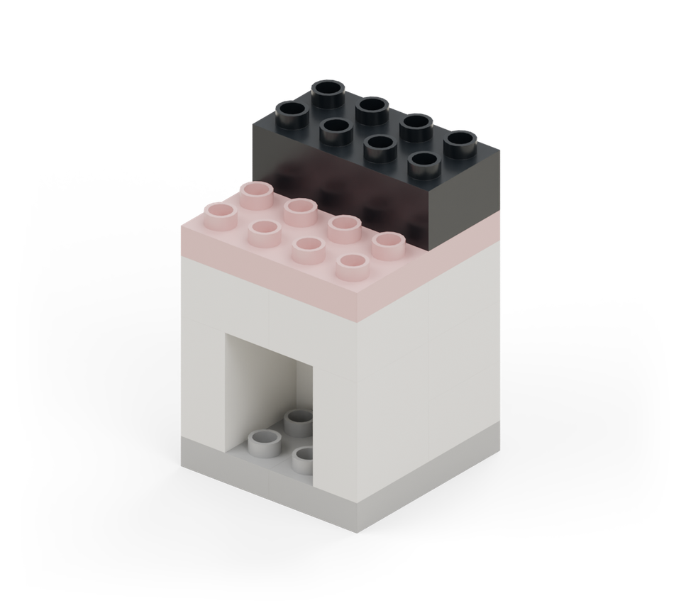 Pretend coffee machine - step 6, new pieces in colour