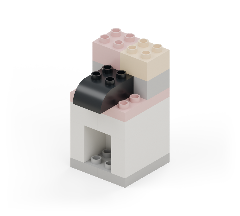 Pretend coffee machine - step 8, new pieces in colour