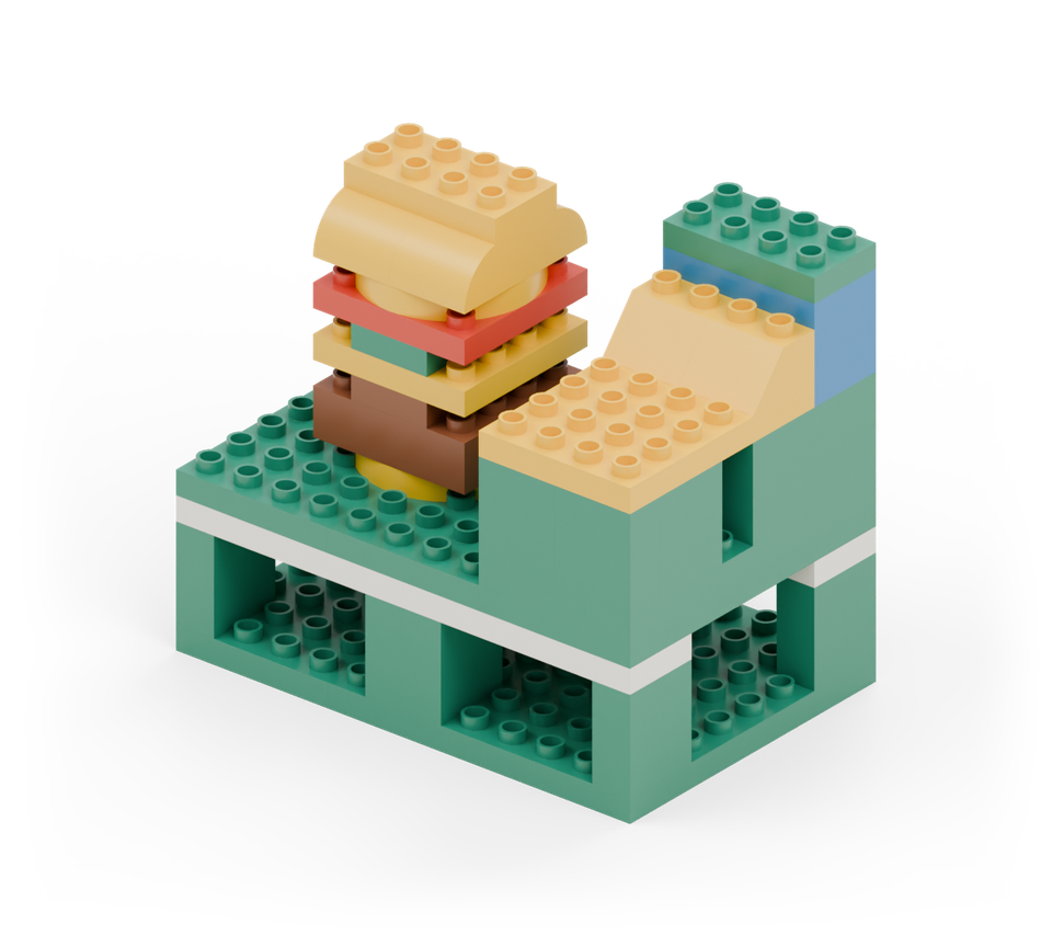 Serve Stack-a-burger - finished model