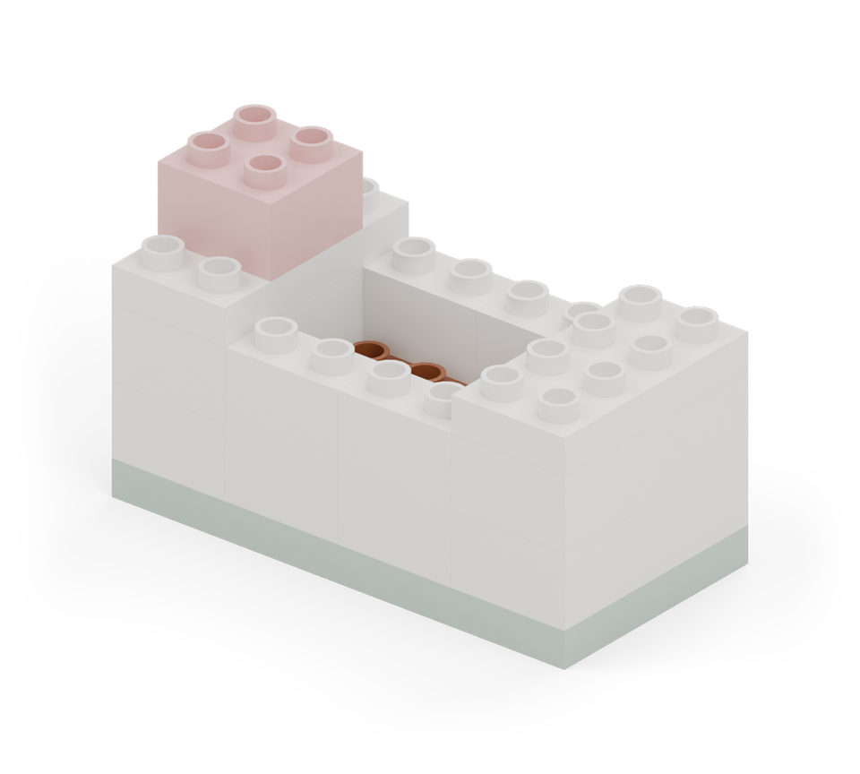 Toaster and removable toast - step 7, new pieces in colour