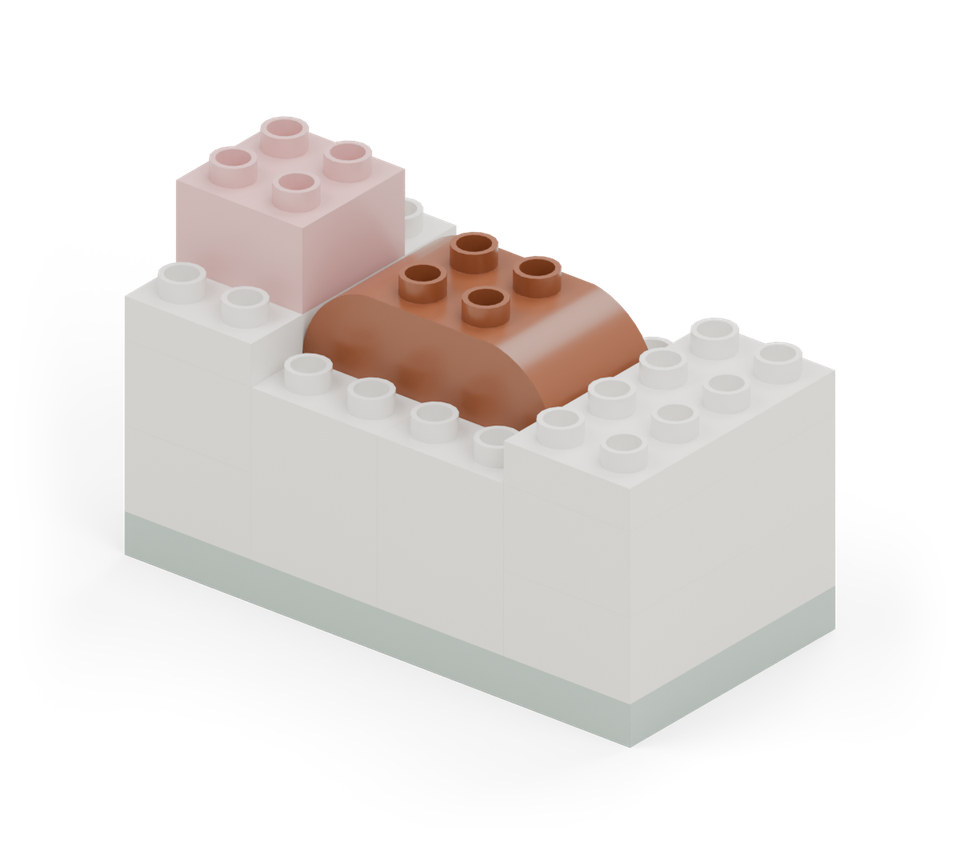 Toaster and removable toast - step 9, new pieces in colour