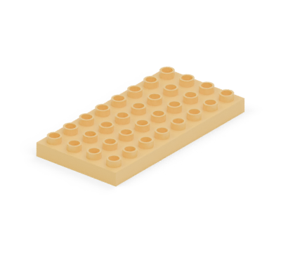 Yellow 4 × 8 plate