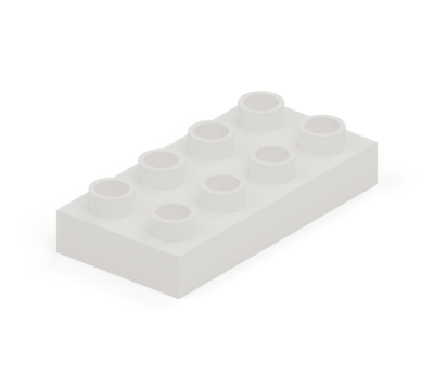 White 2 × 4 plate