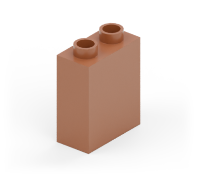 Brown 1 × 2 double-height wall brick