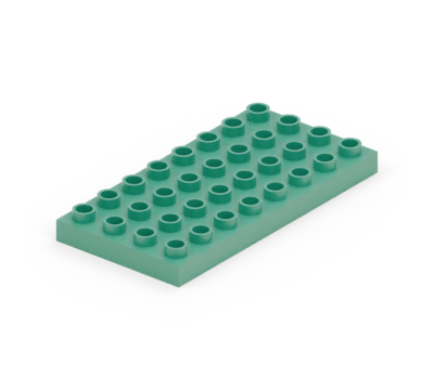Green 4 × 8 plate